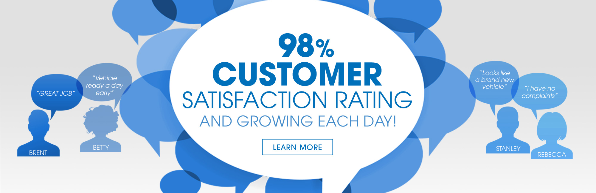 98% customer satisfaction rating